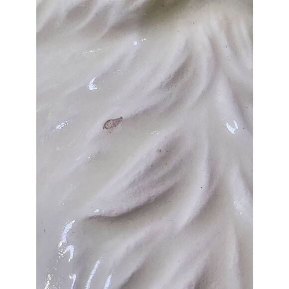 Vintage White Fluffy Ceramic Cat Figurine Laying Down with Belly Up - Picture 10 of 10